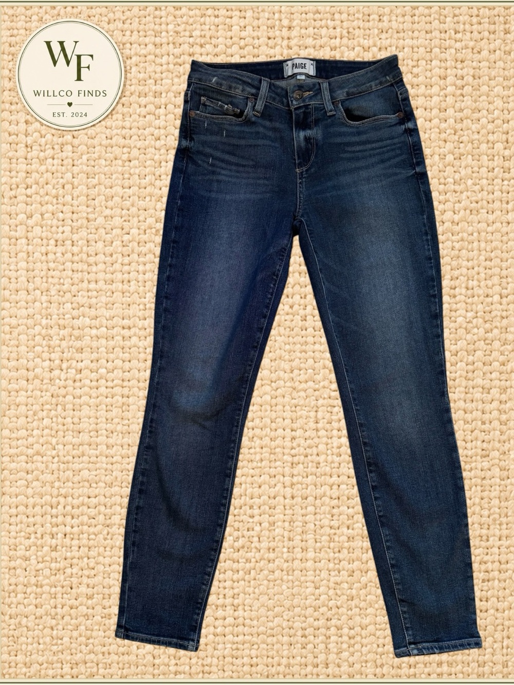 PAIGE Verdugo Ankle Jeans Women’s 27 Dark Wash Skinny Stretch Denim